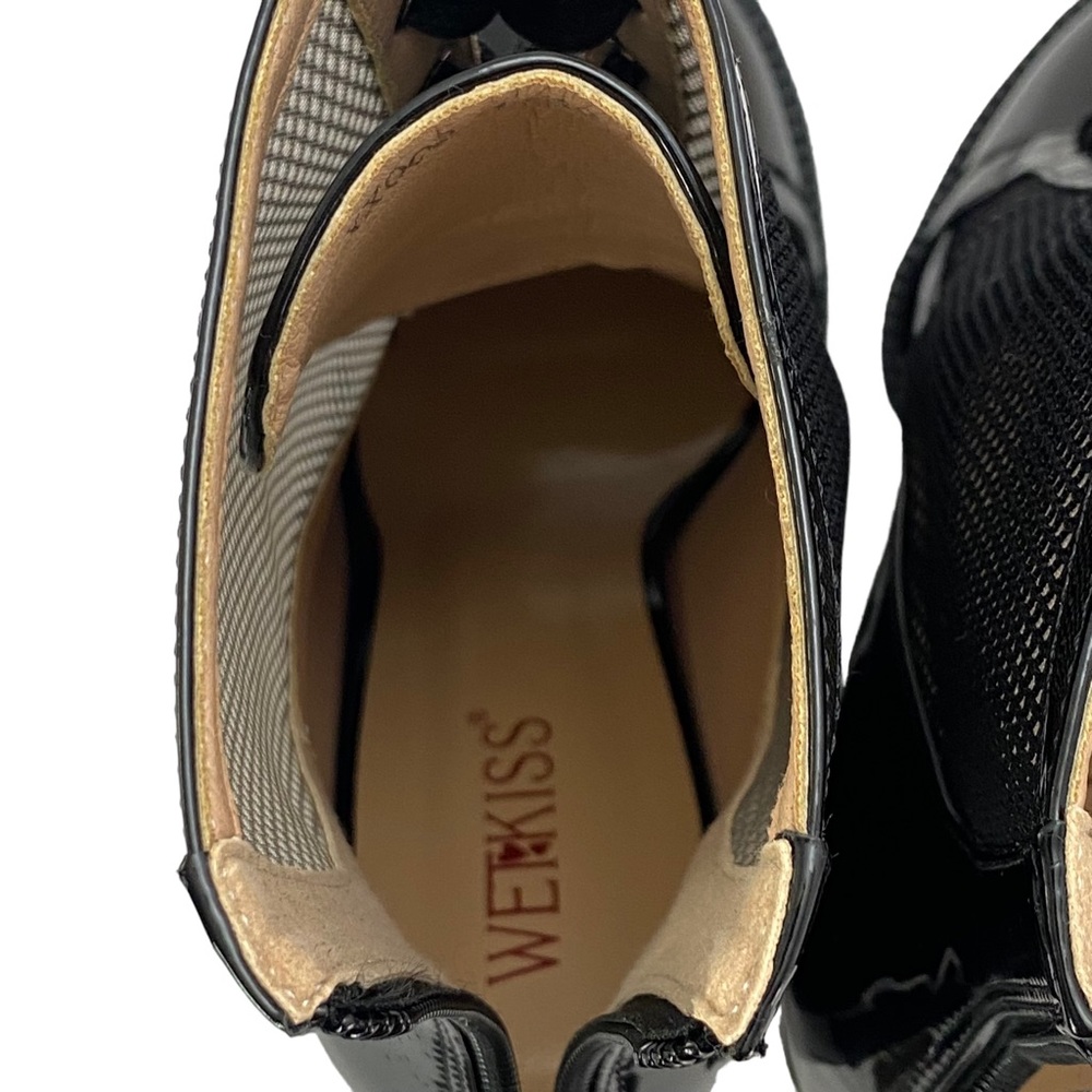 Wetkiss Glossy Black Platform Boots - Picture 8 of 16